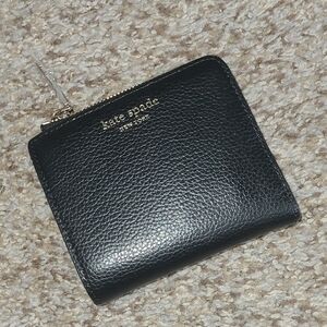 NWOT Kate Spade Black Pebbled Leather Wallet